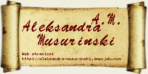 Aleksandra Mušurinski vizit kartica